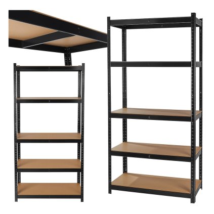 69885 skladovy regal cerny 180x40x90cm 265kg zesileny 1