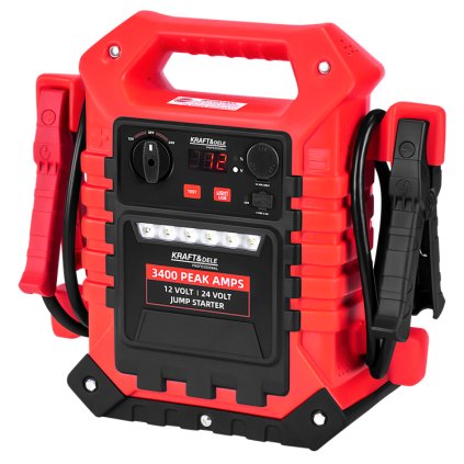 Profesionální jump-starter KD5345 3400, 1400 A 12, 24 V s LED osvětlením