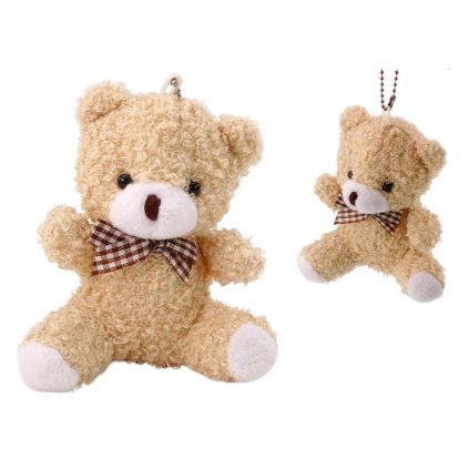 Medvídek Krémový Plyšový Malý Mazlíček Přívěsek 10cm