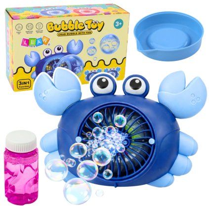 Krabí Dětský Generátor Mýdlových Bublin 2v1 s Ventilátorem