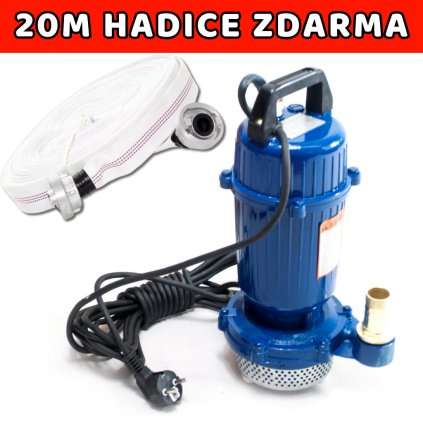 Ponorné kalové čerpadlo s plovákem + ZDARMA 20m hasičská hadice