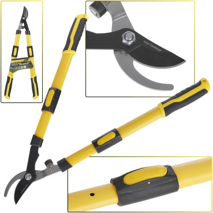 Teleskopické zahradní nůžky na větve 650–975 mm s rukojetí PP+TPR