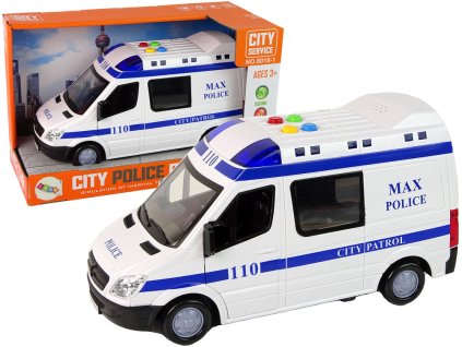 Auto Policie Třecí Pohon Zvuky Světla