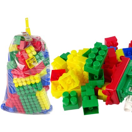 Barevné Stavební Kostky K3 Velké 140 Kusů