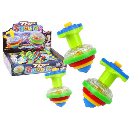 Barevný Svítící Rotační Káča Spinning Top
