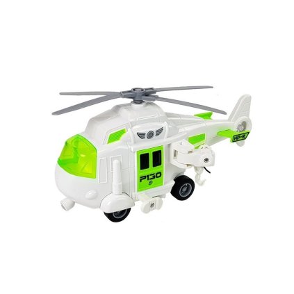 Bateriový Auto Transportér 1:16 s Vrtulníkem