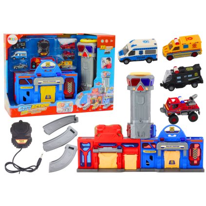 Centrum velení Hasiči Policie Hračky 2v1 6 ks vozidel