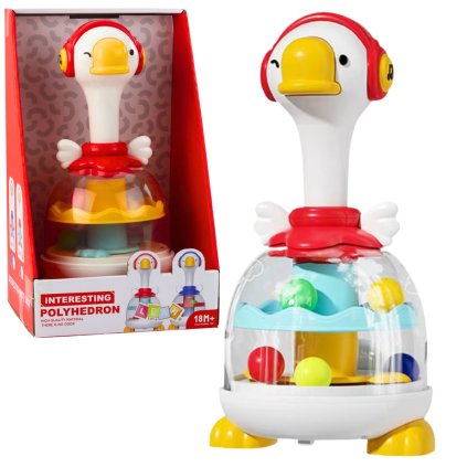 Červená Husí Kolotoč s Kuličkami Dětská Skluzavka