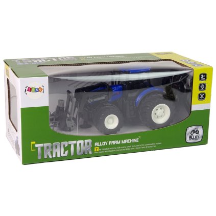 Dálkově Ovládaný Traktor s Uchopovačem Modrý