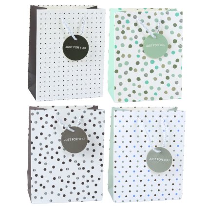 Dárková Taška S Puntíky Nápis Just For You 23 x 18 x 10,5 cm