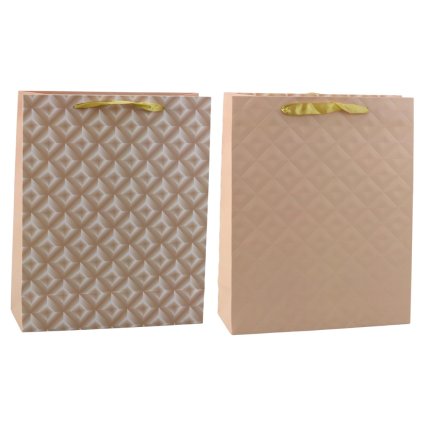 Dárková Taška S Ražbou Světle Béžová 32 x 26 x 10 cm