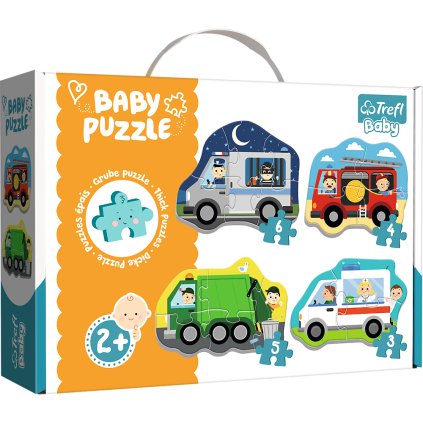 Dětské puzzle - Baby Classic - Vozidla a povolání / Trefl Baby 36071
