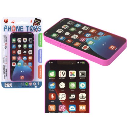 Dětský Telefon se Světlem a Hudbou Růžový