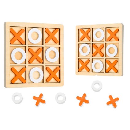 Dřevěná strategická logická hra Piškvorky