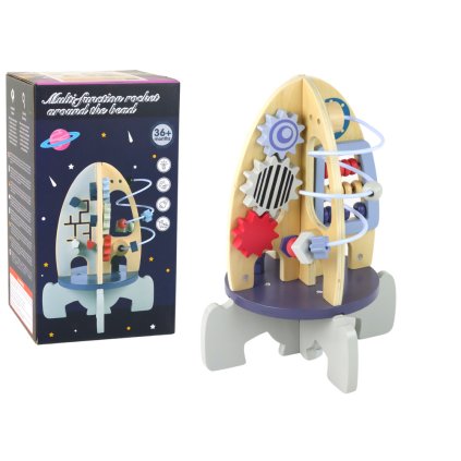 Dřevěná Vzdělávací Raketa Korálky Ozubená Kola