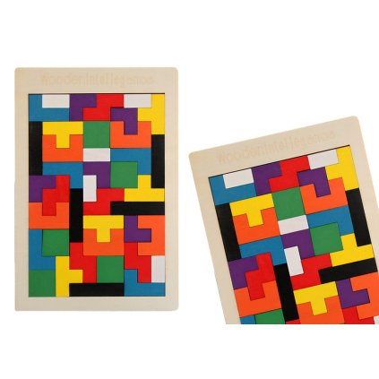 Dřevěné Puzzle Logická Skládačka 40 Prvků