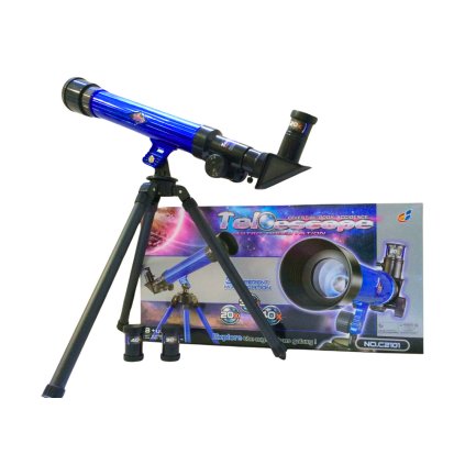 Edukační teleskop na stativu zvětšení 20x 30x 40x Modrý