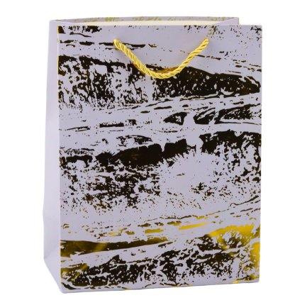 Elegantní Dárková Taška Zlaté Ozdoby 23 x 18 x 10 cm