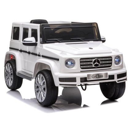 Elektrické auto Mercedes G500 bílé s akumulátorem