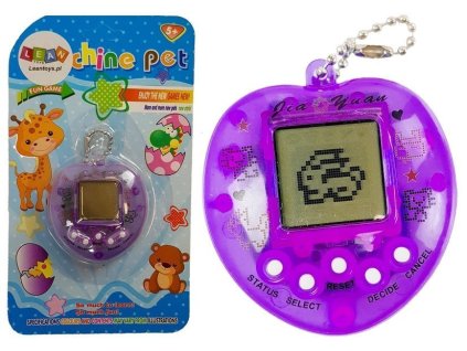 Elektronická hra Tamagotchi Fialová s krátkým řetízkem