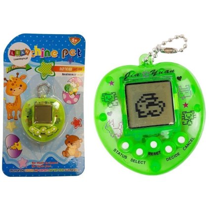 Elektronická Hra Tamagotchi Zelená s Krátkým Řetízkem