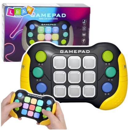 Elektronická Zručnostní Hra Gamepad Pop-It LED 5 Režimů