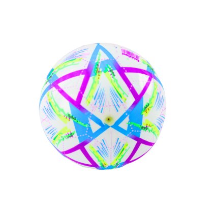 Fialový svítivý gumový míč s vzory 24 cm