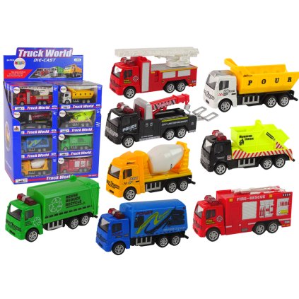 Frikční Auto Resoraky Vozidla, 8 Modelů 1:55