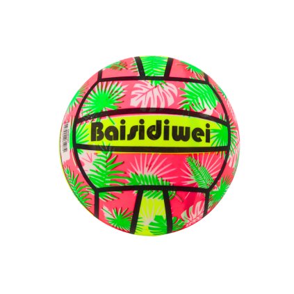 Gumový Míč Zářivý Listy Růžovo Zelený 24 Cm