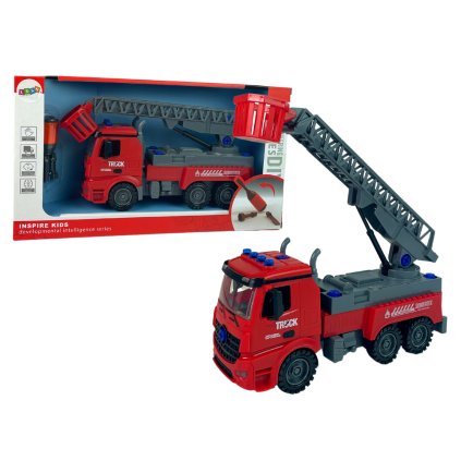 Hasičský Vůz K Rozebrání Červený DIY Šroubovák