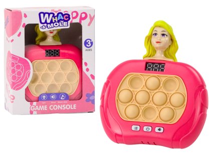 Hra Pop-It Wac A Mole Panenka Světla Zvuky Růžová Senzorická