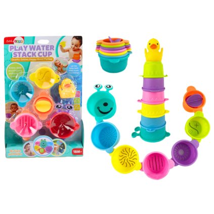 Hračky Do Koupelí Kelímky S Otvory Kačena 8 ks