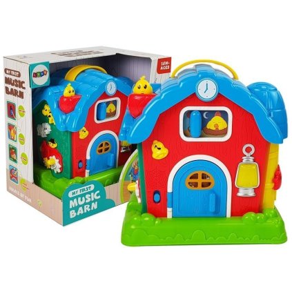 Hudební Stodola Zvířata Farma Zvuky Hudba Červená