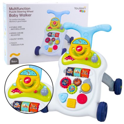 Interaktivní Chodítko S Držadlem Volant Světla Zvuky