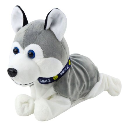 Interaktivní Plyšový Pes Husky na Baterie Pohybuje se a Vydává Zvuky