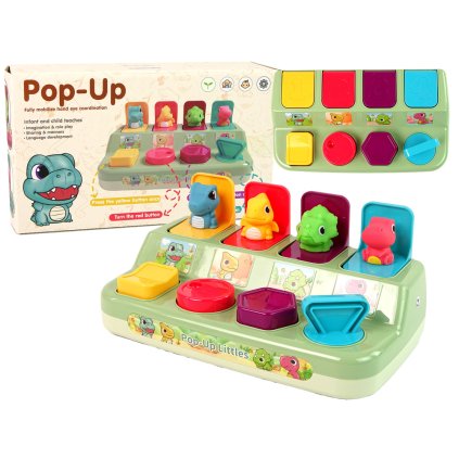 Interaktivní Pop-up Hračka pro Nejmenší - Zvířátka Dinosauři