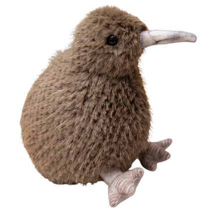 Kiwi Plyšový Pták Hračka Mazlíčkový Polštářek Tmavohnědý 21cm