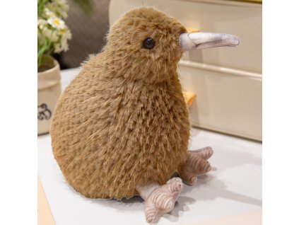 Kiwi Pták Plyšák Hračka Mazlíček Světlehnědý 21 cm