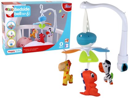 Kolotoč nad Postýlku Na Baterie Zvuky Modrý 3 Plyšáci