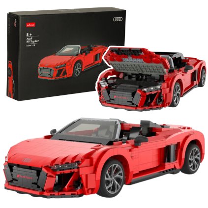 Konstrukční Stavebnice AutoRC 1:14 Audi R8 Spyder 1440 Kusů Rastar 93800