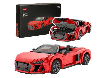 Konstrukční Stavebnice AutoRC 1:14 Audi R8 Spyder 1440 Kusů Rastar 93800