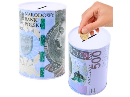 Kovová pokladnička pro děti Bankovka 500 Kč 15 x 10,5 cm