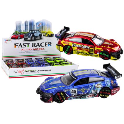 Kovové Sportovní Auto Závodní 1:36 Tahový Pohon Mix