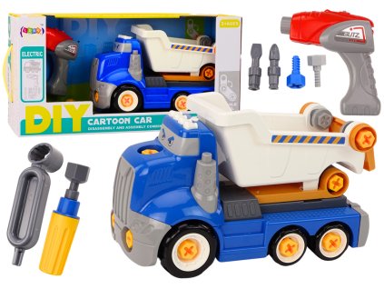 Kreslený Nákladní Auto Sklápěčka K Rozmontování DIY Modrá