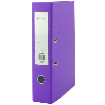 Kroužkový Pořadač Na Dokumenty A4/80mm Páka Mechanizmus Purpurový