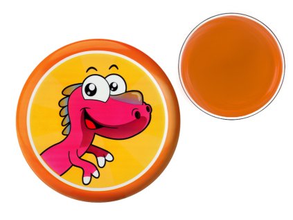 Létající Disk Frisbee s Dinosaurem Oranžový 20 Cm