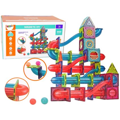 Magnetické Stavebnice Bloky 145 Kusů 3D Dráha pro Koule