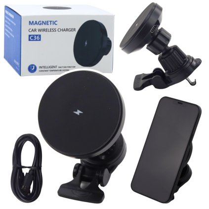 Magnetický Držák do Auta s Indukčním Nabíjením 15W