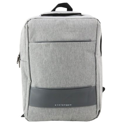 Městský obchodní batoh USB s vnitřní přepážkou šedý 14L 40cm