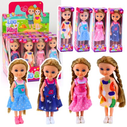 Mini Panenka S Dlouhými Vlasy V Šatech 15cm Mix